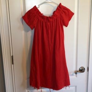 Anthropologie amadi dress coral color